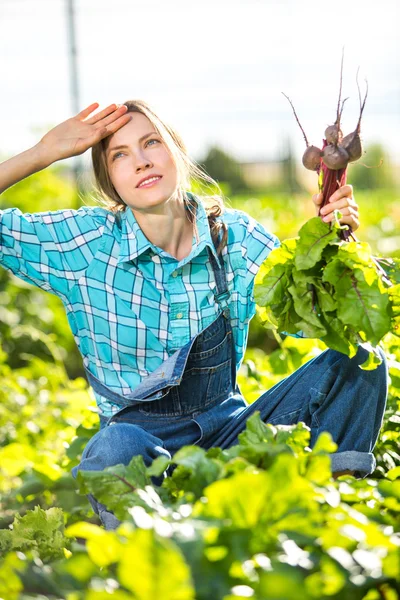 Trötta och nöjda trädgårdsmästare — Stockfoto