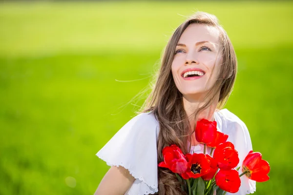 Spring beauty woman — Stock Photo, Image