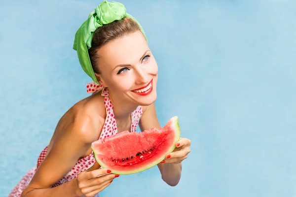 Watermelon woman — Stock Photo, Image