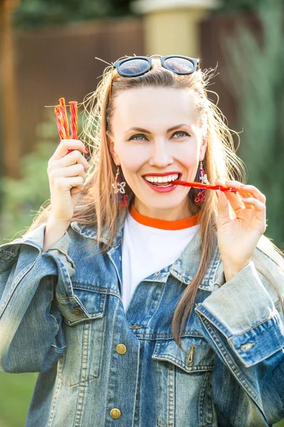 Snoep vrouw — Stockfoto