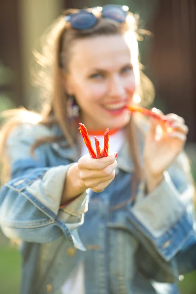 Candy žena — Stock fotografie