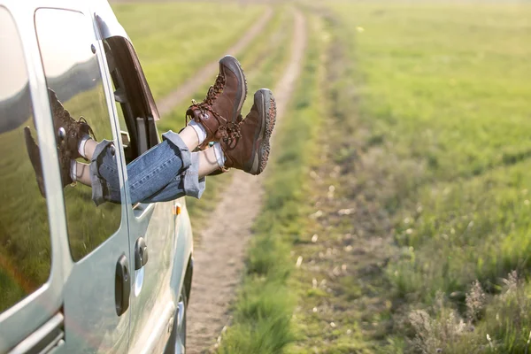 Concept van de reizen van de auto van de vrijheid — Stockfoto