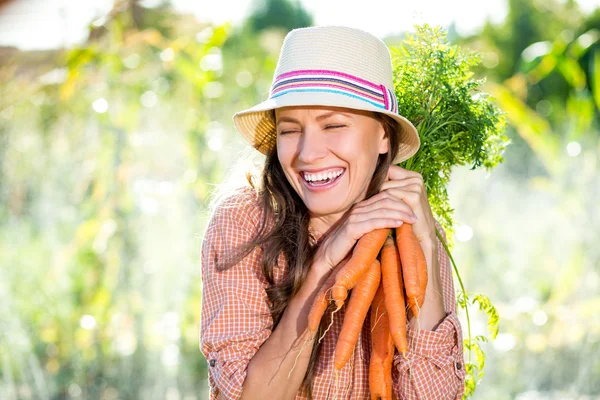 Beautiful gardener work in garden — Stock Photo, Image