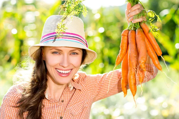 Beautiful gardener work in garden — Stock Photo, Image