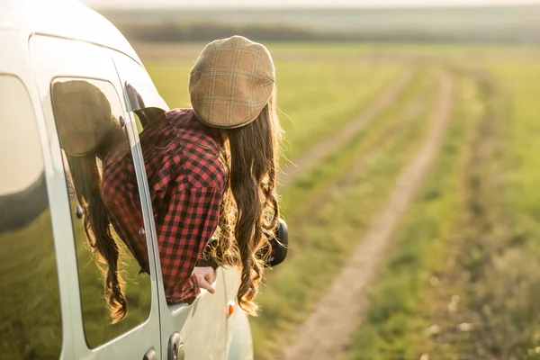 Autumn travel woman