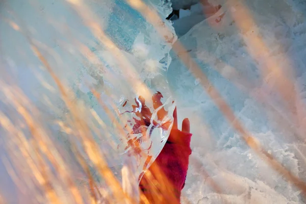 सायबेरिया आणि बर्फ रिजमध्ये वसंत ऋतु दिवस — स्टॉक फोटो, इमेज