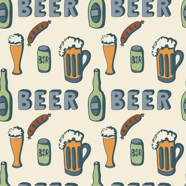 Oktoberfest bira desenli karalama çizimleri, bira bardağı sosis kavanozu, harf birası..