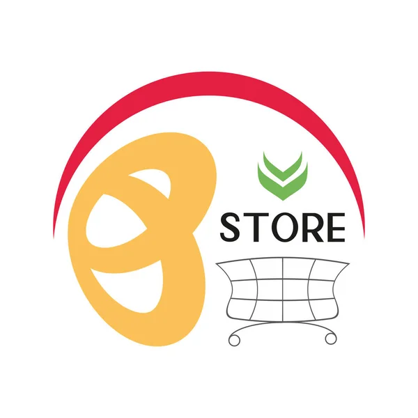 Logo supermarket artykuły spożywcze, sklep internetowy. — Wektor stockowy