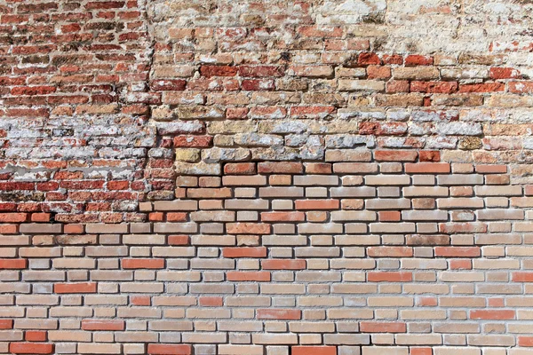 Alte Rote Backsteinmauer Hintergrund — Stockfoto