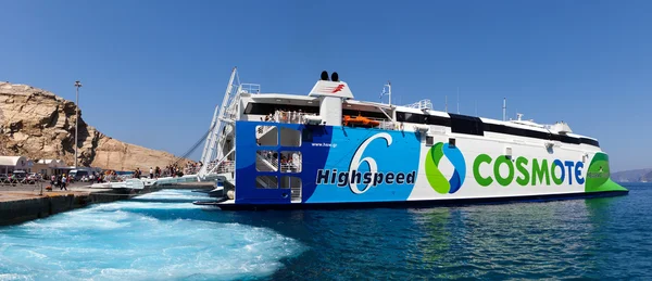 Santorini Greece August 2016 Hellenic Seaways Highspeed Catamaran Super Ferry — стоковое фото
