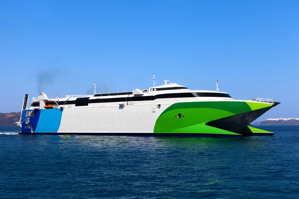 Santorini Greece August 2016 Hellenic Seaways Highspeed Catamaran Super Ferry — стоковое фото