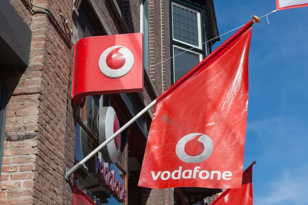 Amsterdam Netherlands August 2016 Vodafone Logo Vodafone Group British Telecommunications — Fotografia de Stock