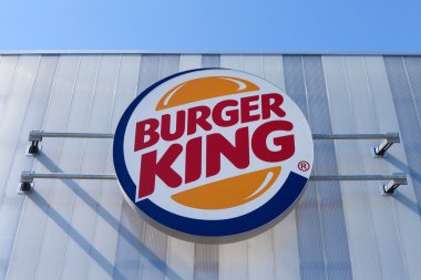 Amsterdam, The Netherlands - August 28, 2016: Burger King restuarant sign, Burger King is an American global chain of hamburger fast food restaurants headquartered in Florida, United States.