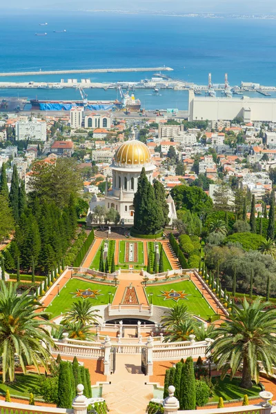 Haifa İsrail bahai bahçelerin güzel bir resim. — Stok fotoğraf