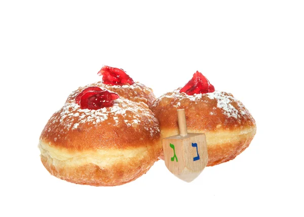 Hanukkah donut - traditionele Joodse vakantie voedsel. — Stockfoto