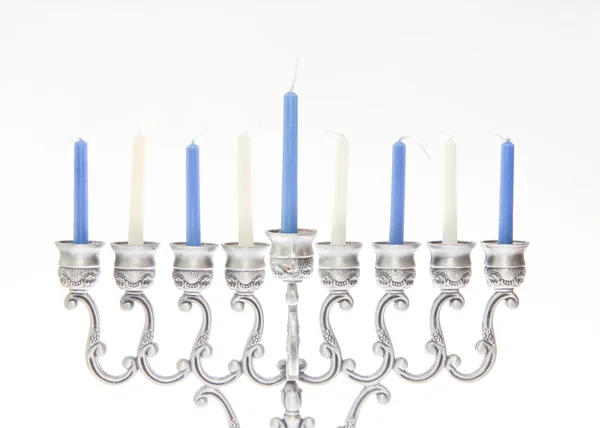 Silver Menorah — Stock Photo, Image