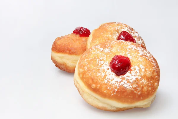 Donut de Hanukkah - Comida de férias judaica tradicional . — Fotografia de Stock