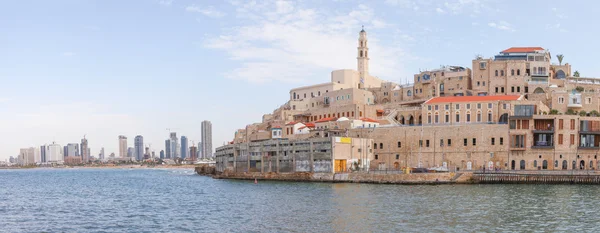 Jaffa Tel Aviv ile görünüm içinde belgili tanımlık geçmiş — Stok fotoğraf