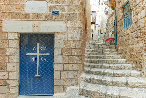 Callejón típico en Jaffa, Tel Aviv - Israel — Foto de Stock