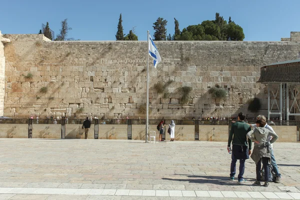 Vista do Muro das Lamentações Jerusalém — Fotografia de Stock