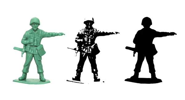 Plastic toy Soldier vector — Stock Vector