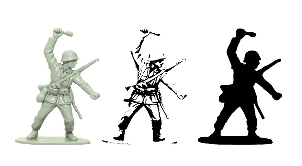 Вектор солдата из пластиковых игрушек — стоковый вектор