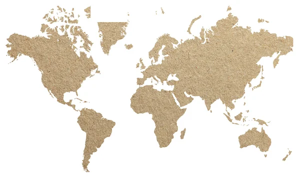 World map with old paper background — Stock Photo, Image