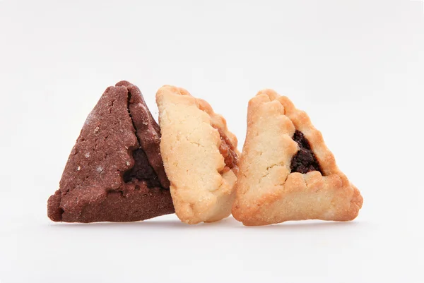 Hagyományos zsidó ünnep élelmiszer - Purim-Hamantaschen — Stock Fotó