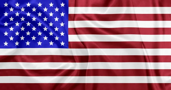 USA - viftande flagga på silk konsistens — Stockfoto