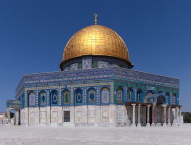 Temple Mount Kudüs'ün eski şehri kayada Dom