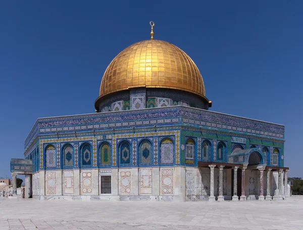 O Dom da Rocha no Monte do Templo na Cidade Velha de Jerusalém — Fotografia de Stock