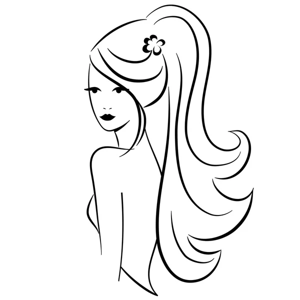 Hermosa mujer — Vector de stock