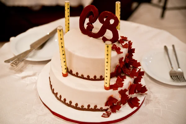 Люкс весільний торт — стокове фото