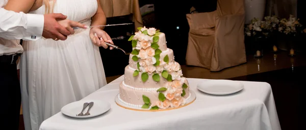 Magnifique gâteau de mariage — Photo