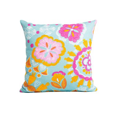 Beyaz arka plan için küçük renkli yastık