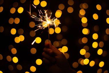 Işıltılı Noel şenlikli Bokeh arka planı