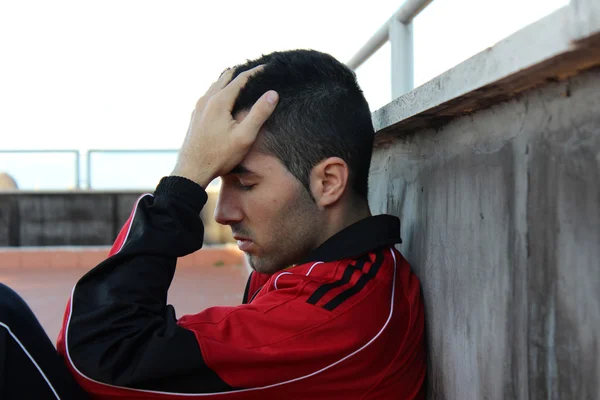 Young boy downcast — Stock Photo, Image