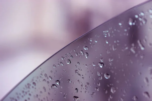 Car Window Lowered Raindrops Overcast Day Elements Car Traveling Bad — Stock Photo, Image