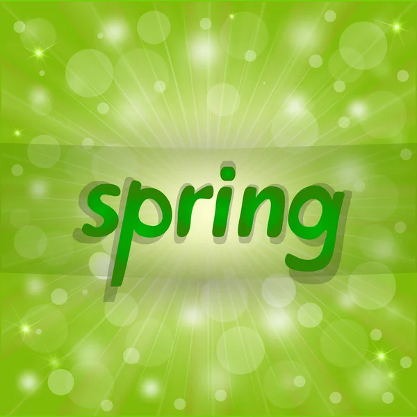 Bom fundo de primavera verde — Vetor de Stock