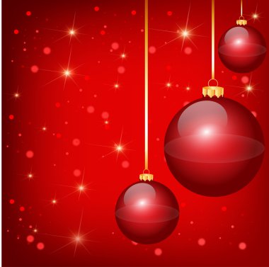 Güzel kırmızı Noel topları