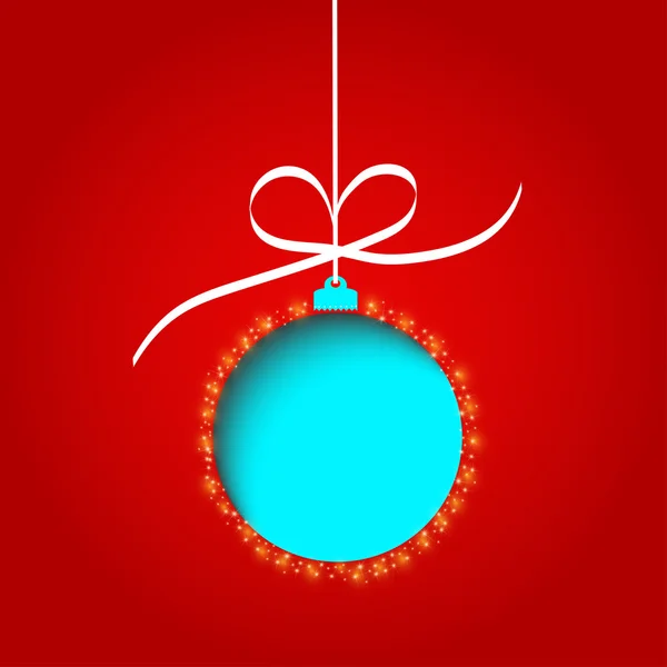 Nice red christmas ball — Stock Vector