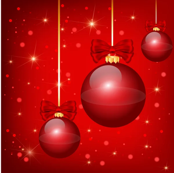अच्छा लाल क्रिसमस बॉल — स्टॉक वेक्टर