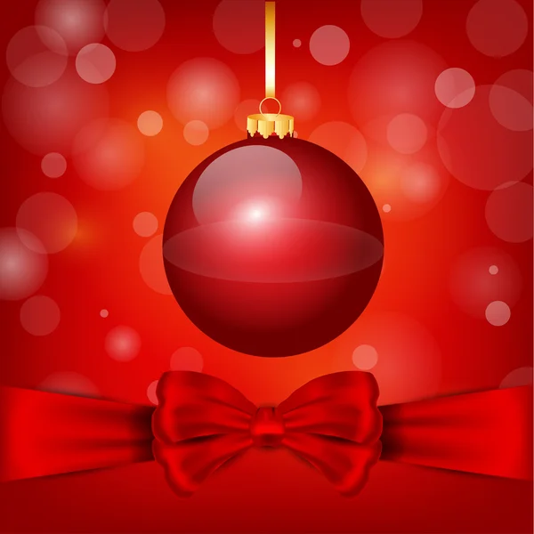 Nice one red christmas balls — Stock Vector