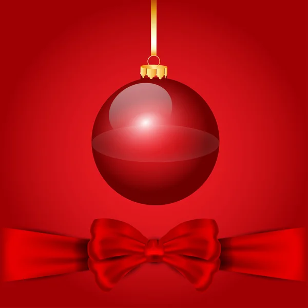 Nice one red christmas balls — Stock Vector