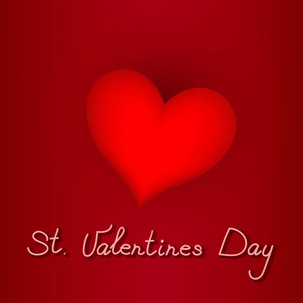 Hezká ikonu červené srdce pro valentinky den — Stockový vektor