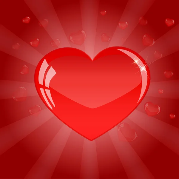 Pěkně červené srdce pro Valentýna — Stockový vektor