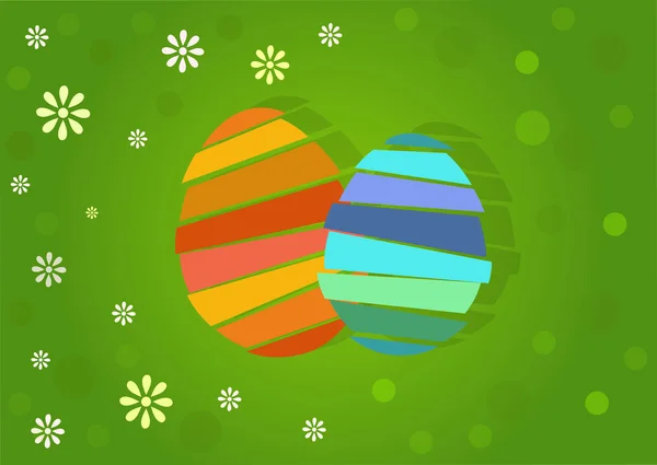 Deux beaux oeufs de Pâques — Image vectorielle