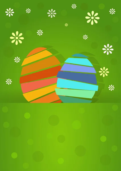 Dos huevos de Pascua agradable — Vector de stock