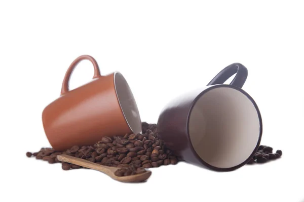 iki kahve fincan izole