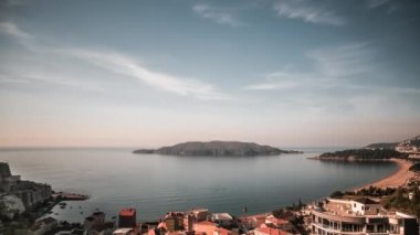 Deniz Manzaralı dağ Becici beach yukarıda dan